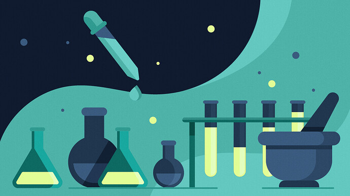 装有烧杯的科学实验室